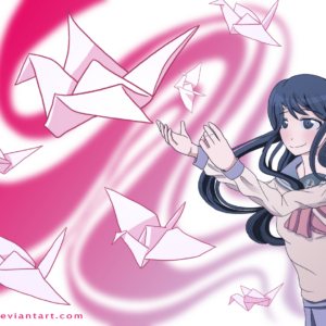 Dangan Ronpa Sayaka with Cranes